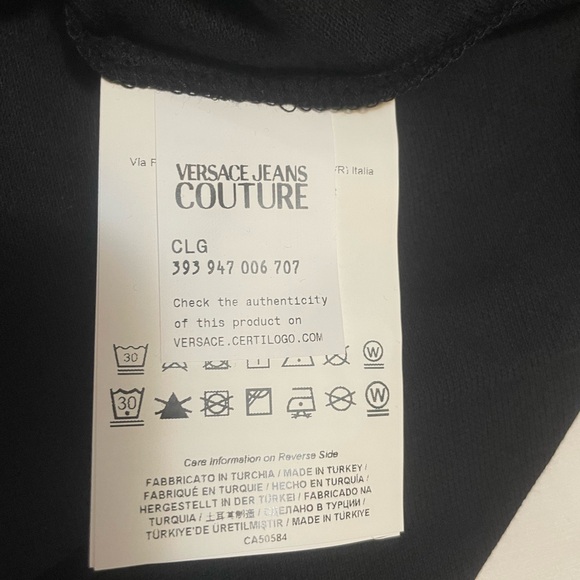 Vercase Jeans Couture black polo shirt size L - Picture 3 of 3